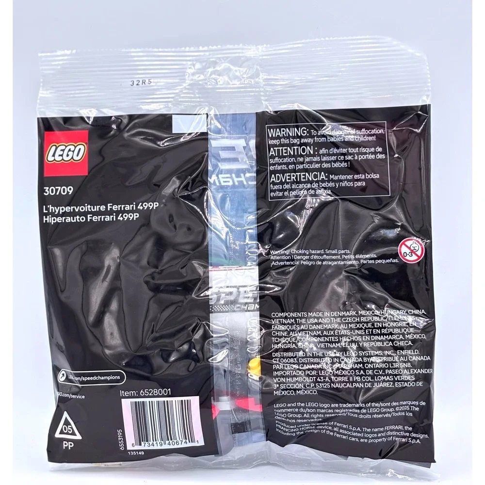 LEGO Speed Champions 30709 Ferrari 499P Hypercar Building Toy Set‎ New In Bag